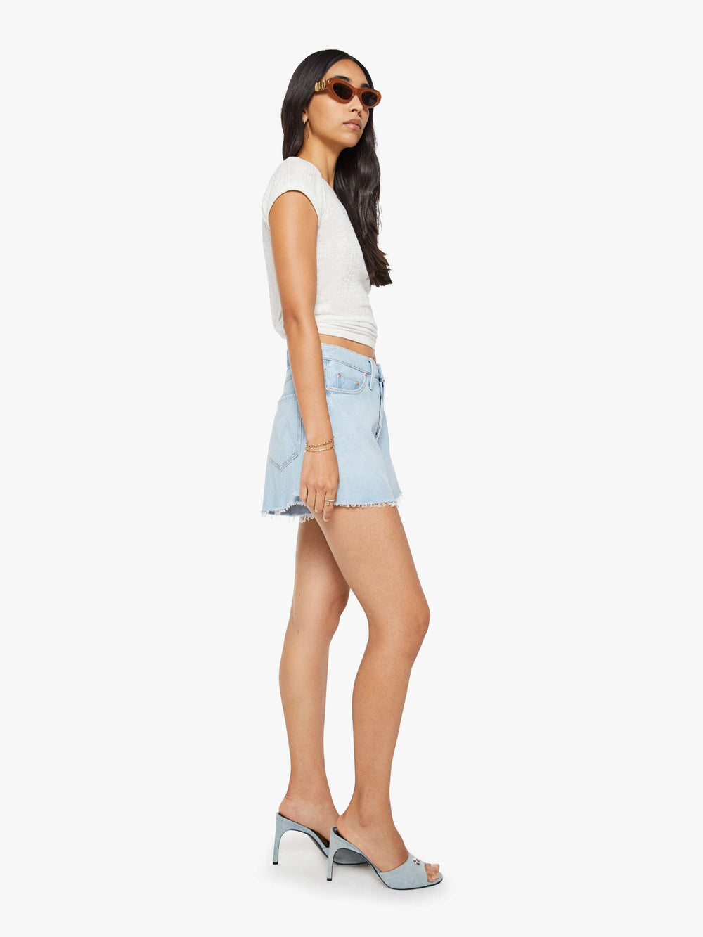 Women The Flutter Short Fray | Mother Denim Shaken Not Stirred