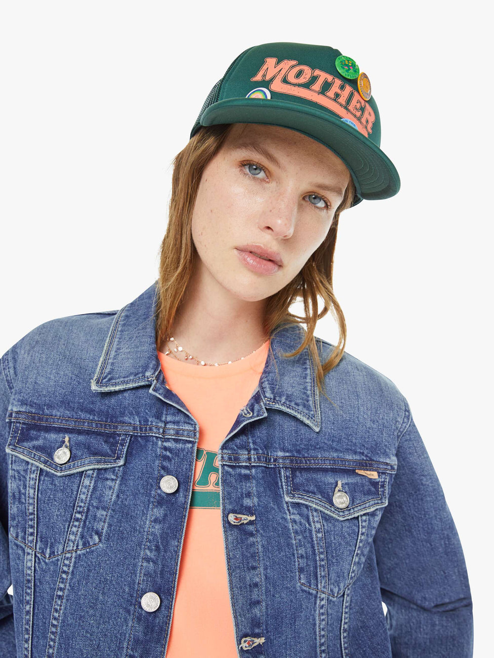 Women The Kick It Half N' Half Fray | Mother Denim Green Thumb
