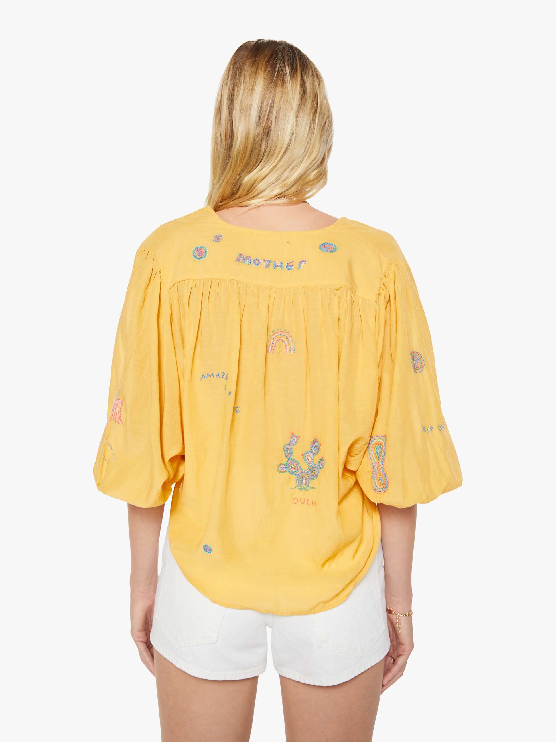 Women The Dodger Short | Mother Denim Picket Fence