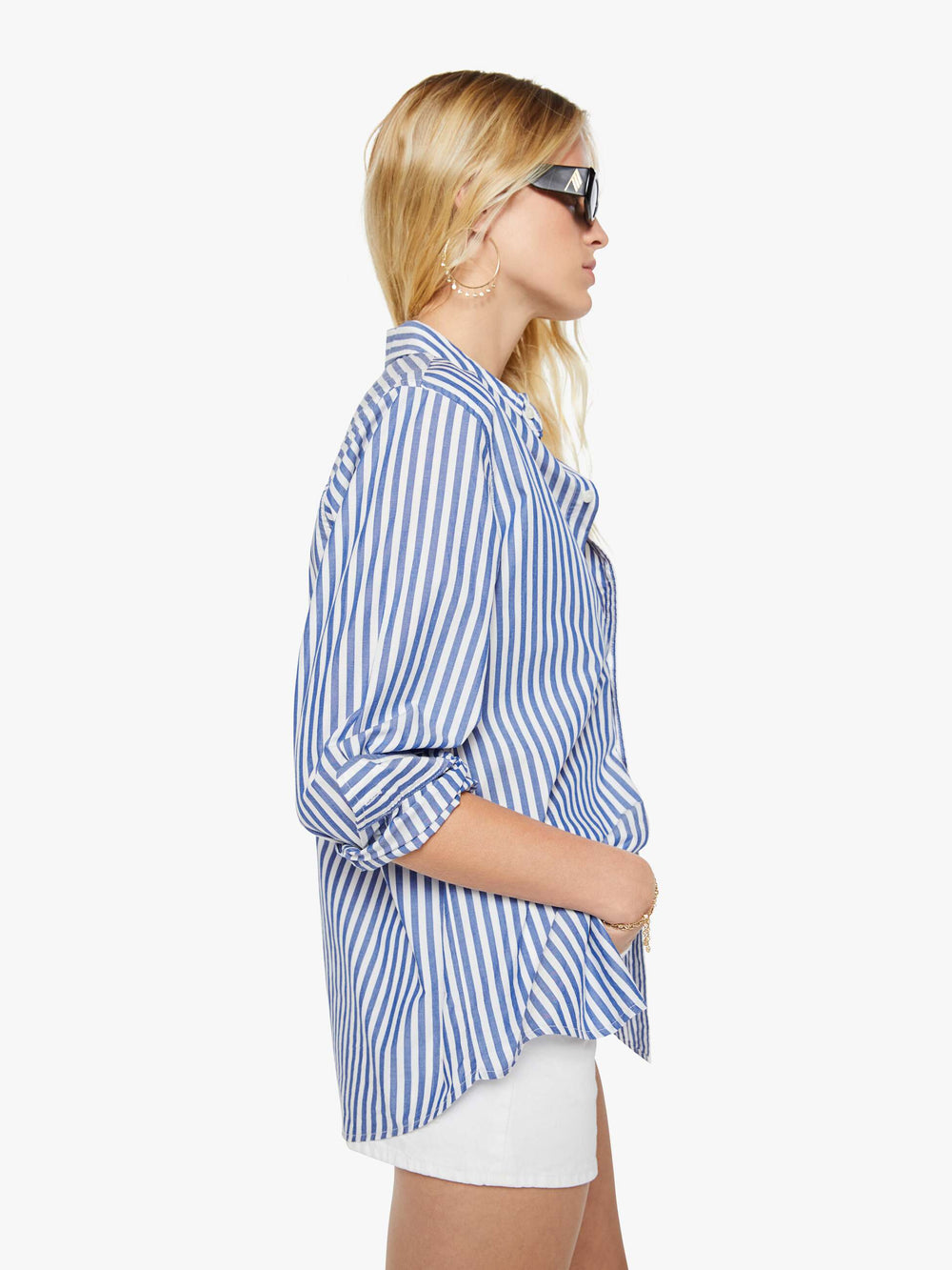 Women The Dodger Short | Mother Denim Picket Fence