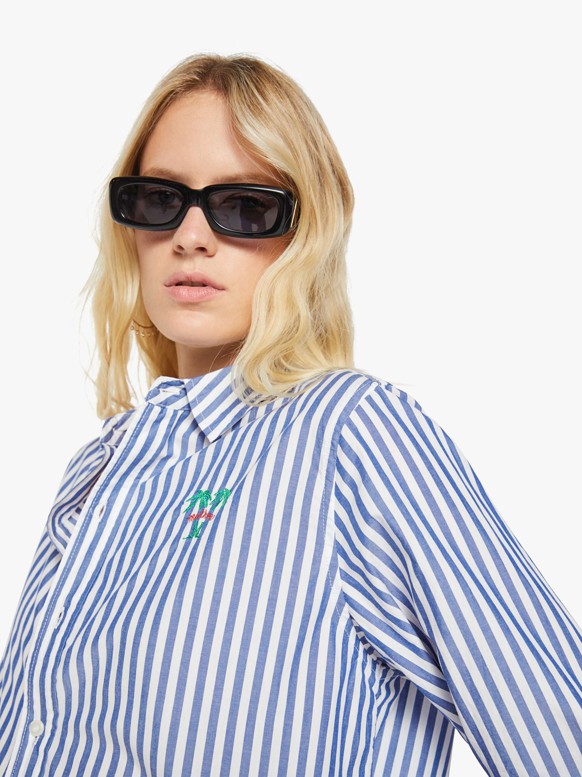 Women The Dodger Short | Mother Denim Picket Fence