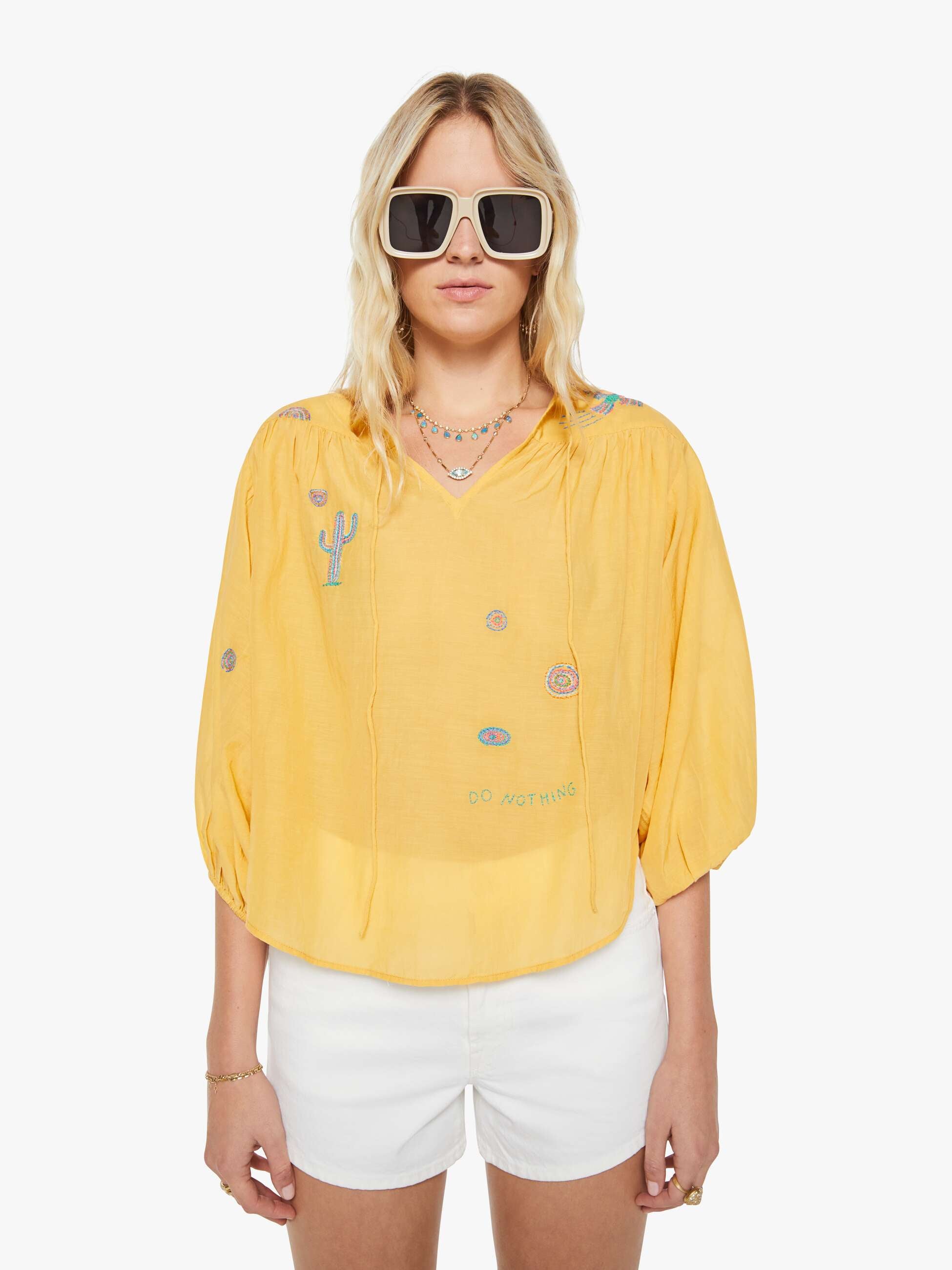 Women The Dodger Short | Mother Denim Picket Fence
