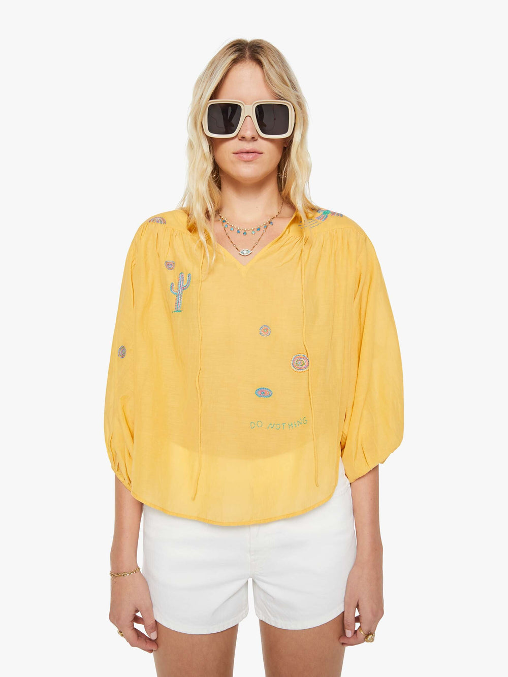 Women The Dodger Short | Mother Denim Picket Fence