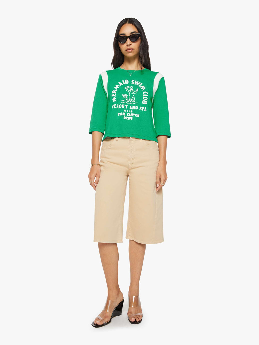 Women The Whole Lot Twist Zip | Mother Denim Almond Buff