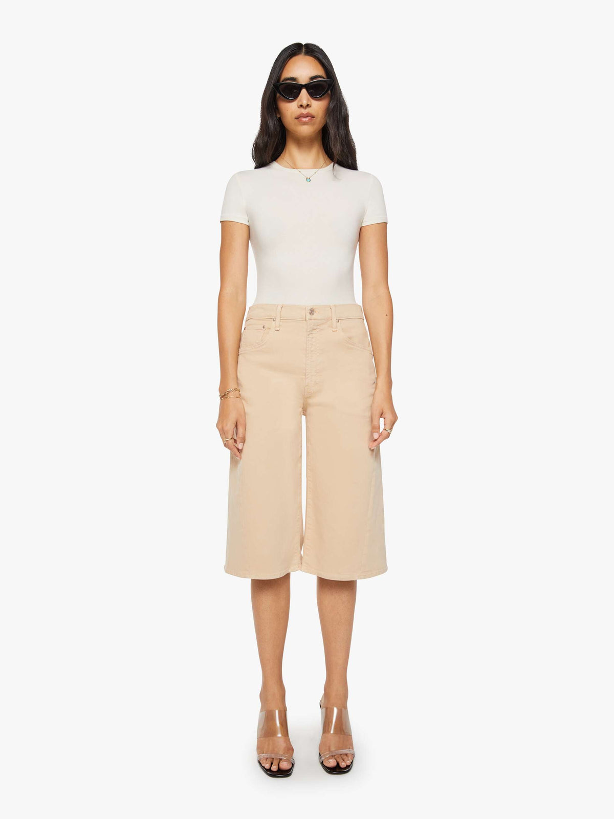 Women The Whole Lot Twist Zip | Mother Denim Almond Buff