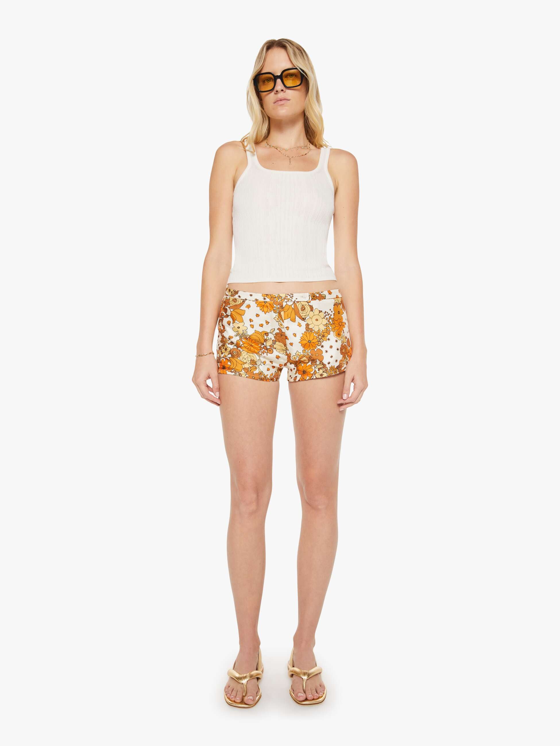 Women La Prestic Ouiston Boop Shorts | Mother Denim FLOWER POWER