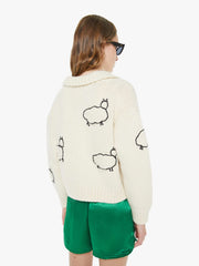 Women The Crop Raquette Cardigan | Mother Denim Wool Plus The Gang
