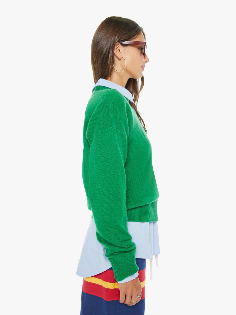 Women The Logo Jumper | Mother Denim Green