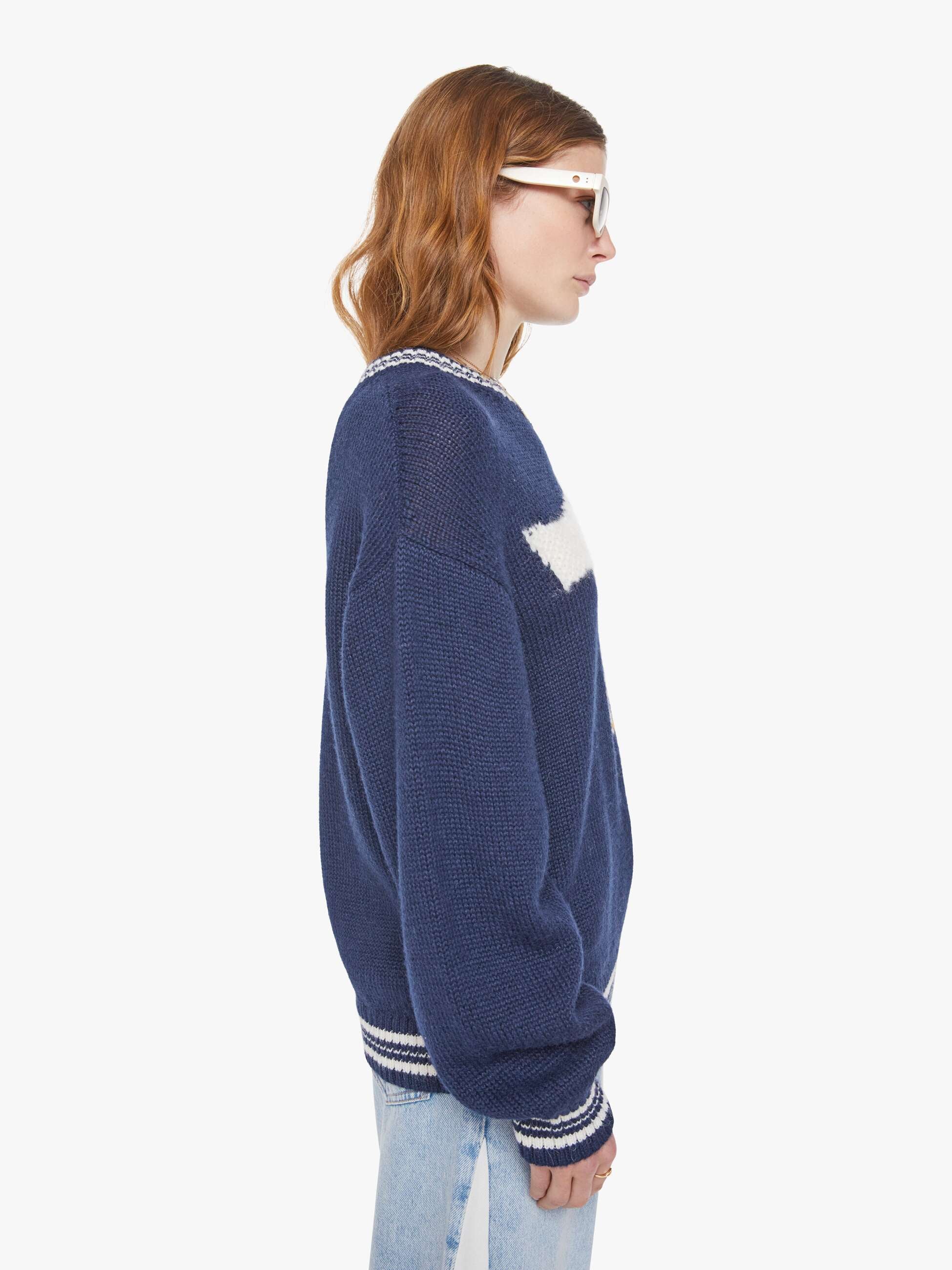 Women The Oversized Jumper | Mother Denim Blue (Navy)