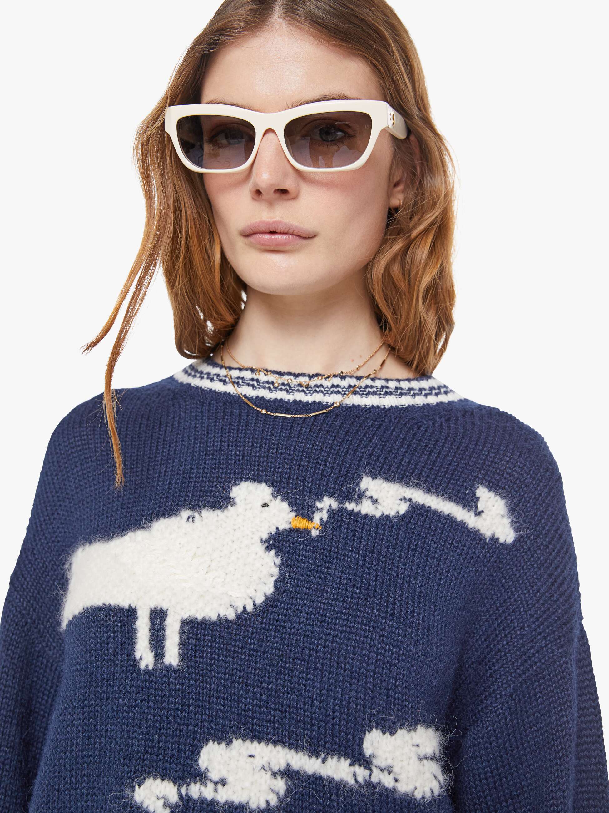 Women The Oversized Jumper | Mother Denim Blue (Navy)