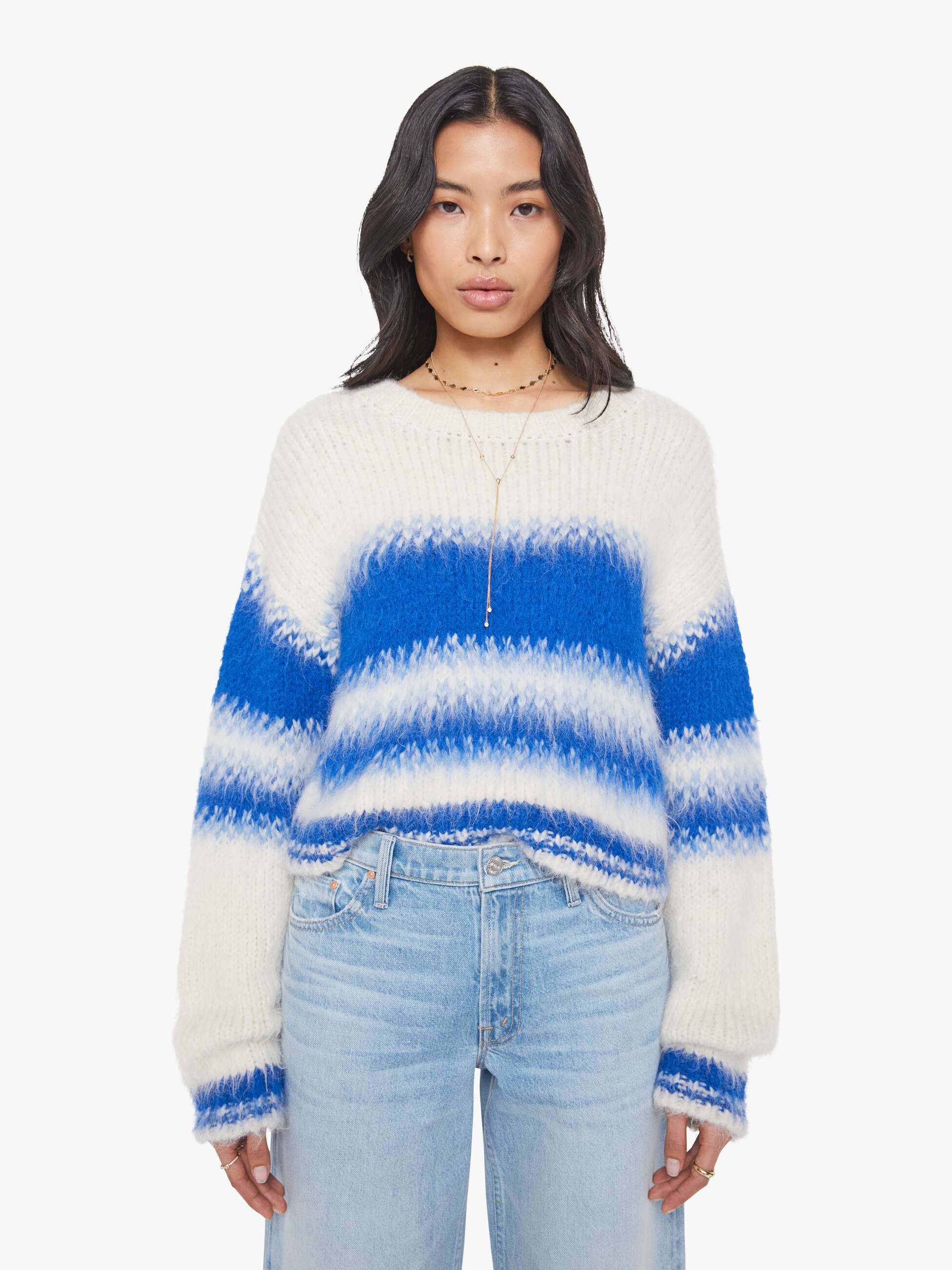 Women The Crop Jumper | Mother Denim Blurred Lines