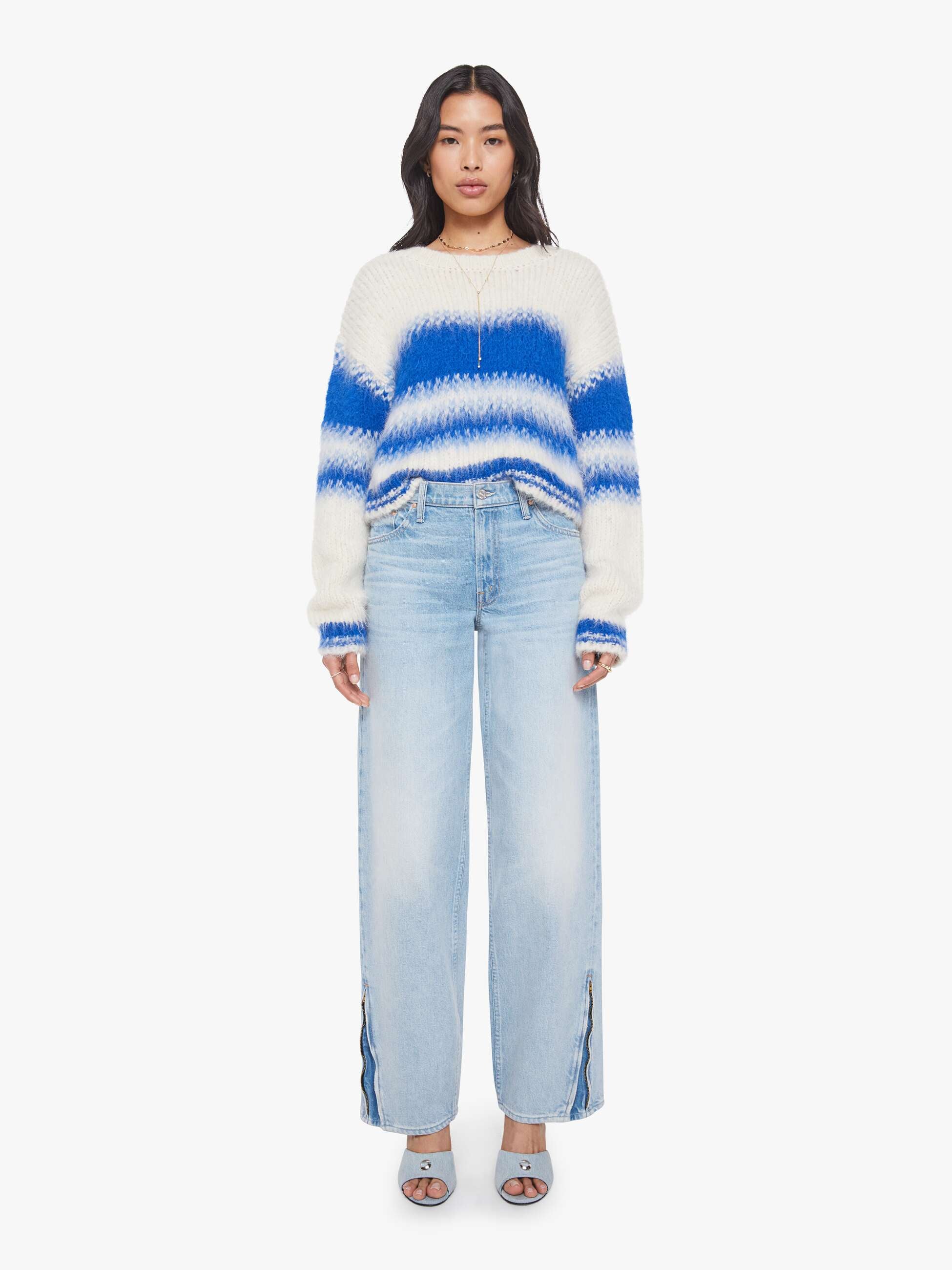 Women The Crop Jumper | Mother Denim Blurred Lines
