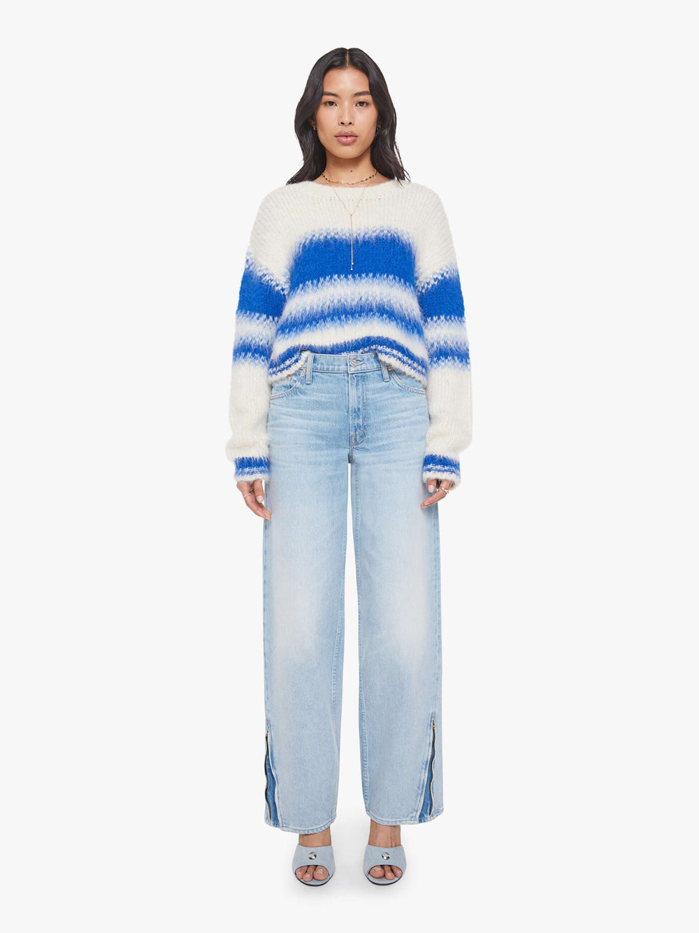 Women The Crop Jumper | Mother Denim Blurred Lines
