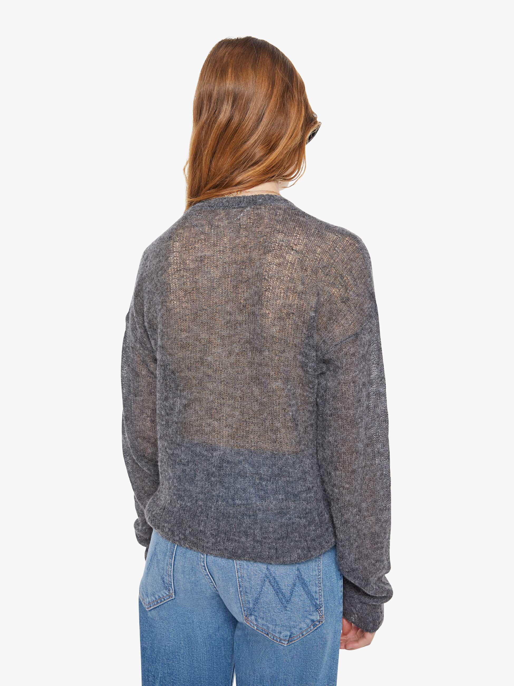 Women The Crop Cardigan | Mother Denim Grey