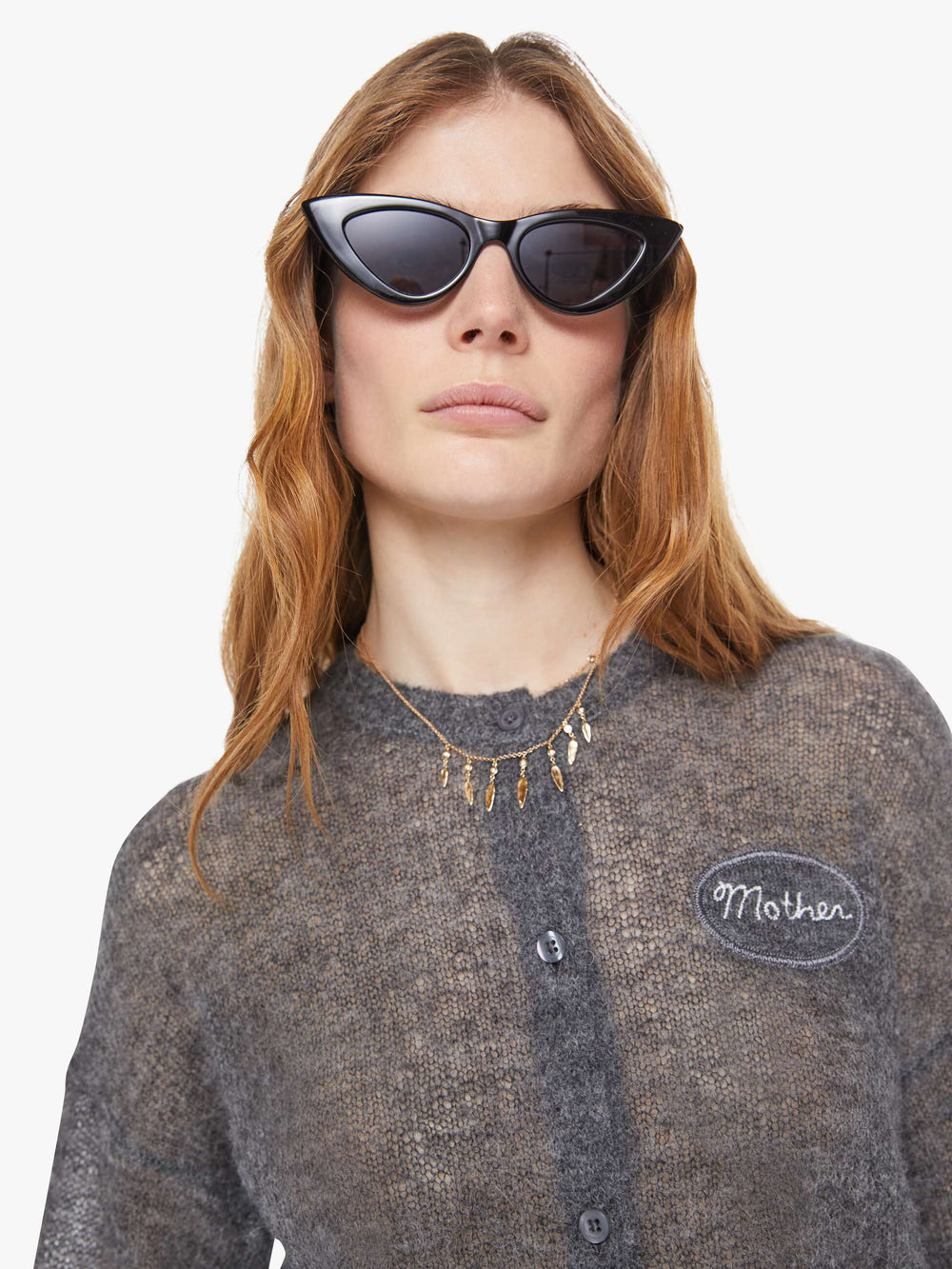 Women The Crop Cardigan | Mother Denim Grey