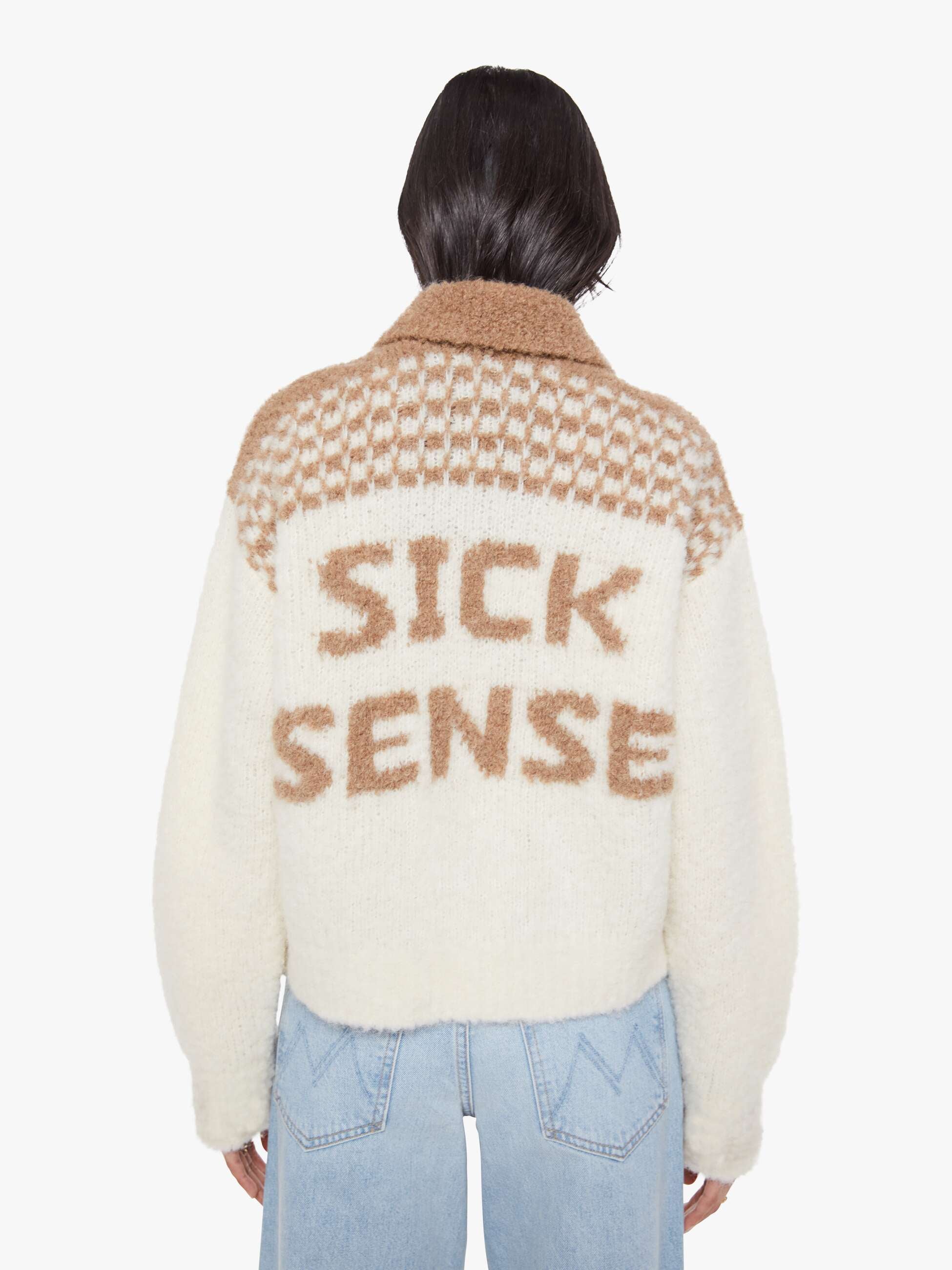 Women The Zip Raquette Cardigan | Mother Denim Fluff Back