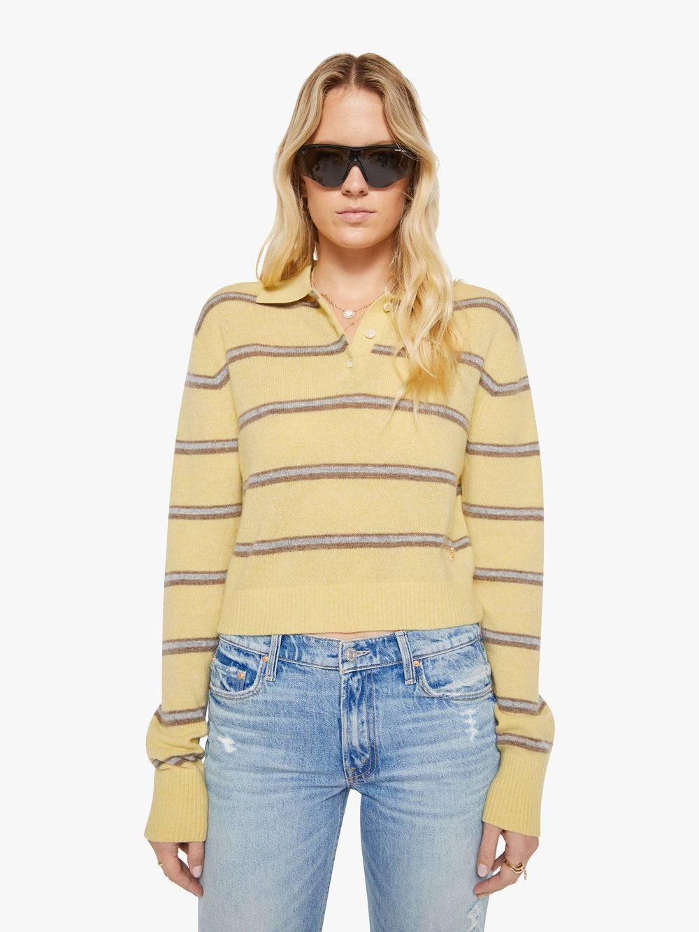 Women Eterne Barrett Sweater | Mother Denim BUTTER STRIPE