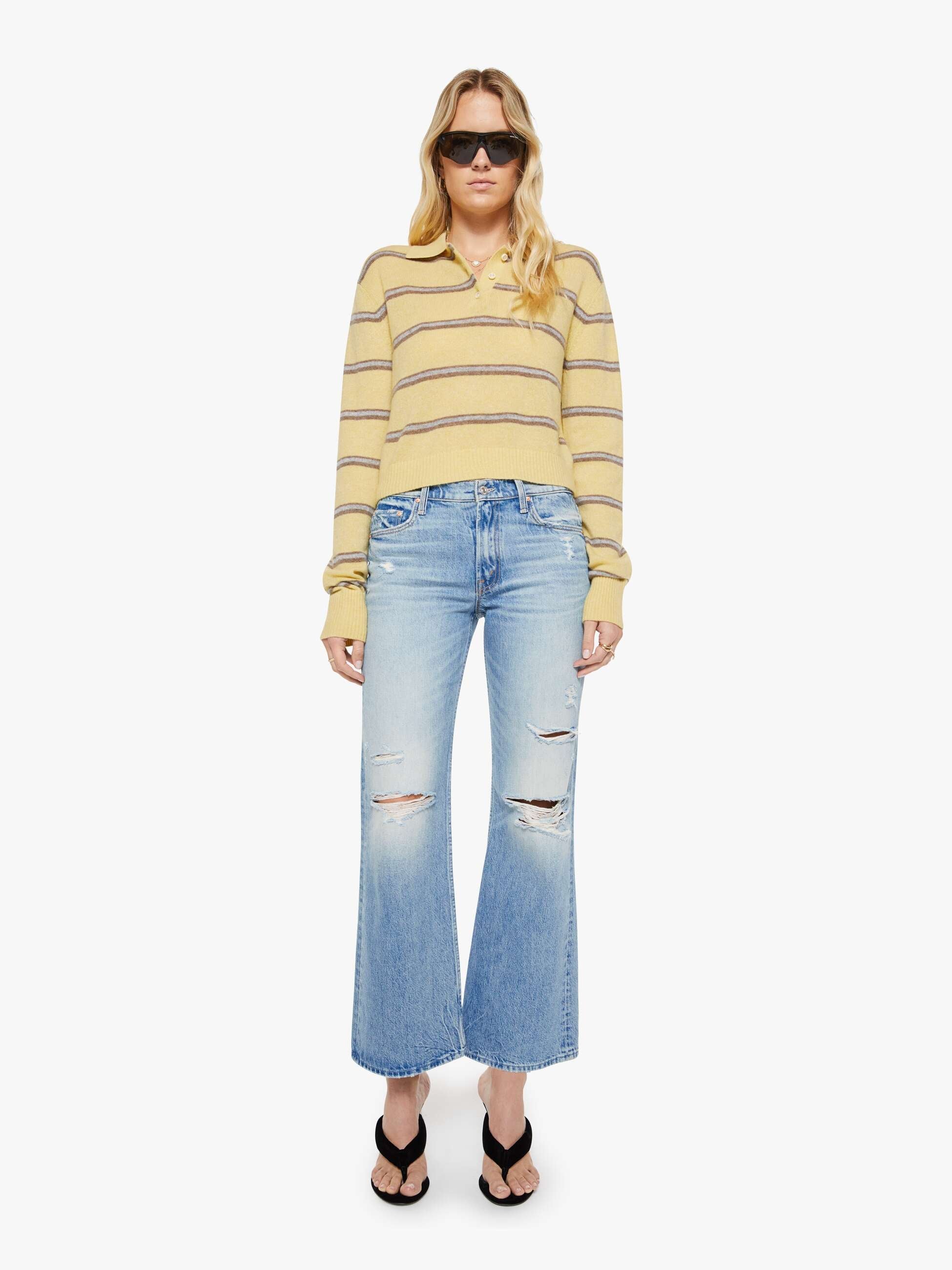 Women Eterne Barrett Sweater | Mother Denim BUTTER STRIPE