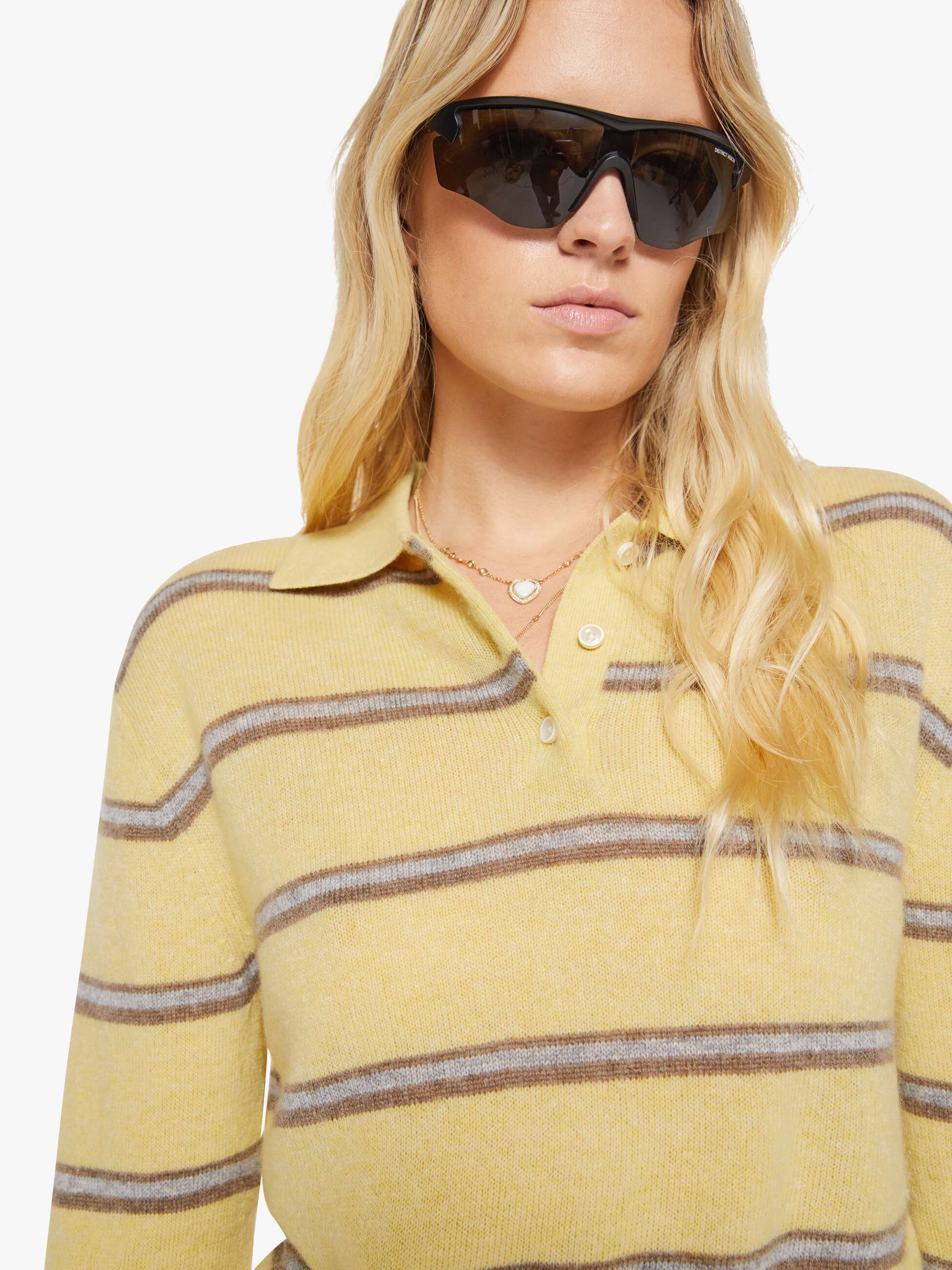 Women Eterne Barrett Sweater | Mother Denim BUTTER STRIPE