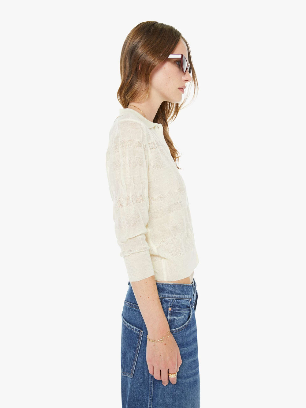 Women The Crop Raquette | Mother Denim Drop Shot