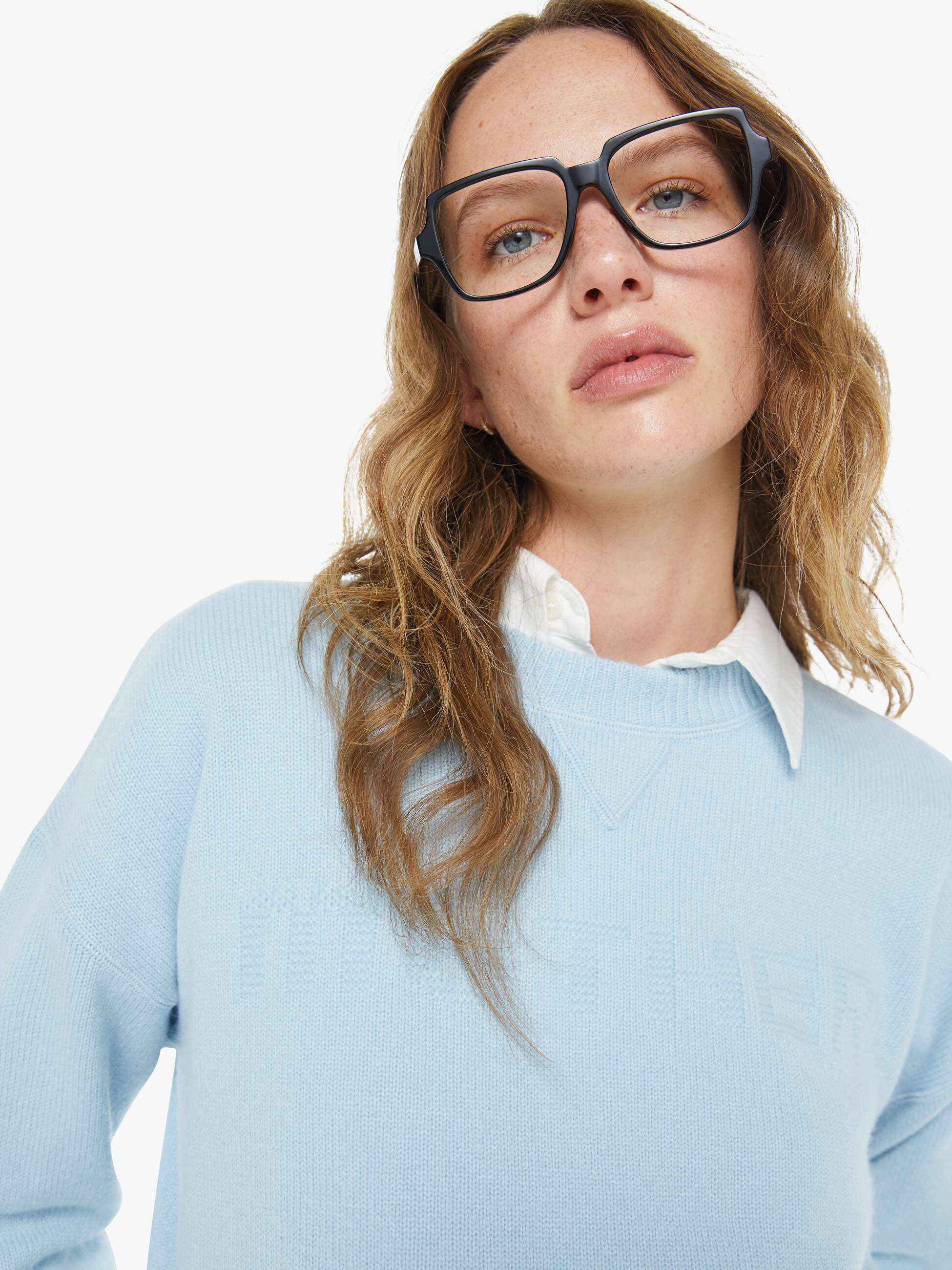 Women The Logo Jumper | Mother Denim Light Blue