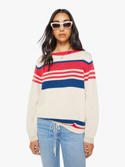 Women The L/S Skipper | Mother Denim Ivory Red Multi Stripe