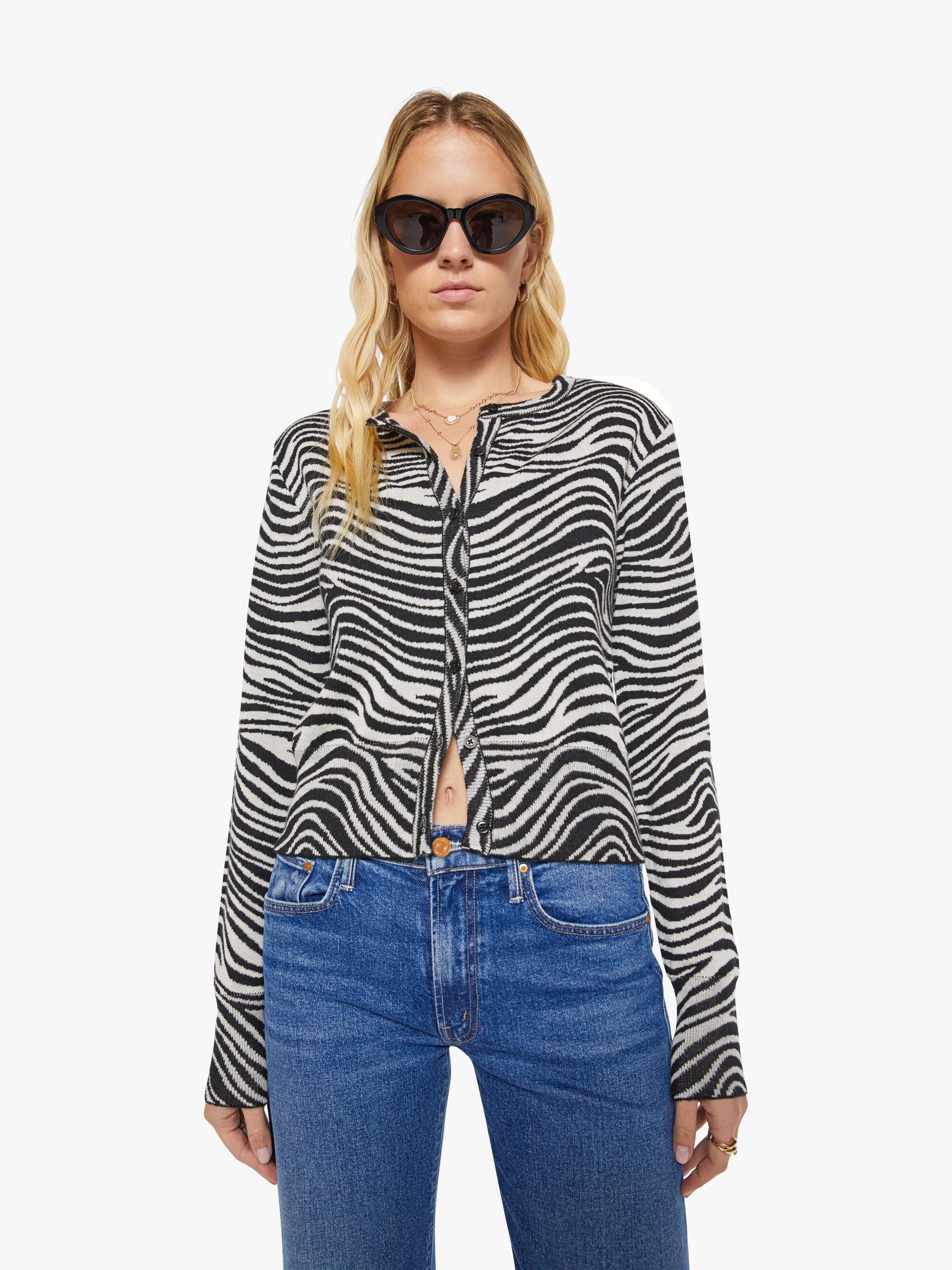 Women SPRWMN Baby Cardigan | Mother Denim ZEBRA