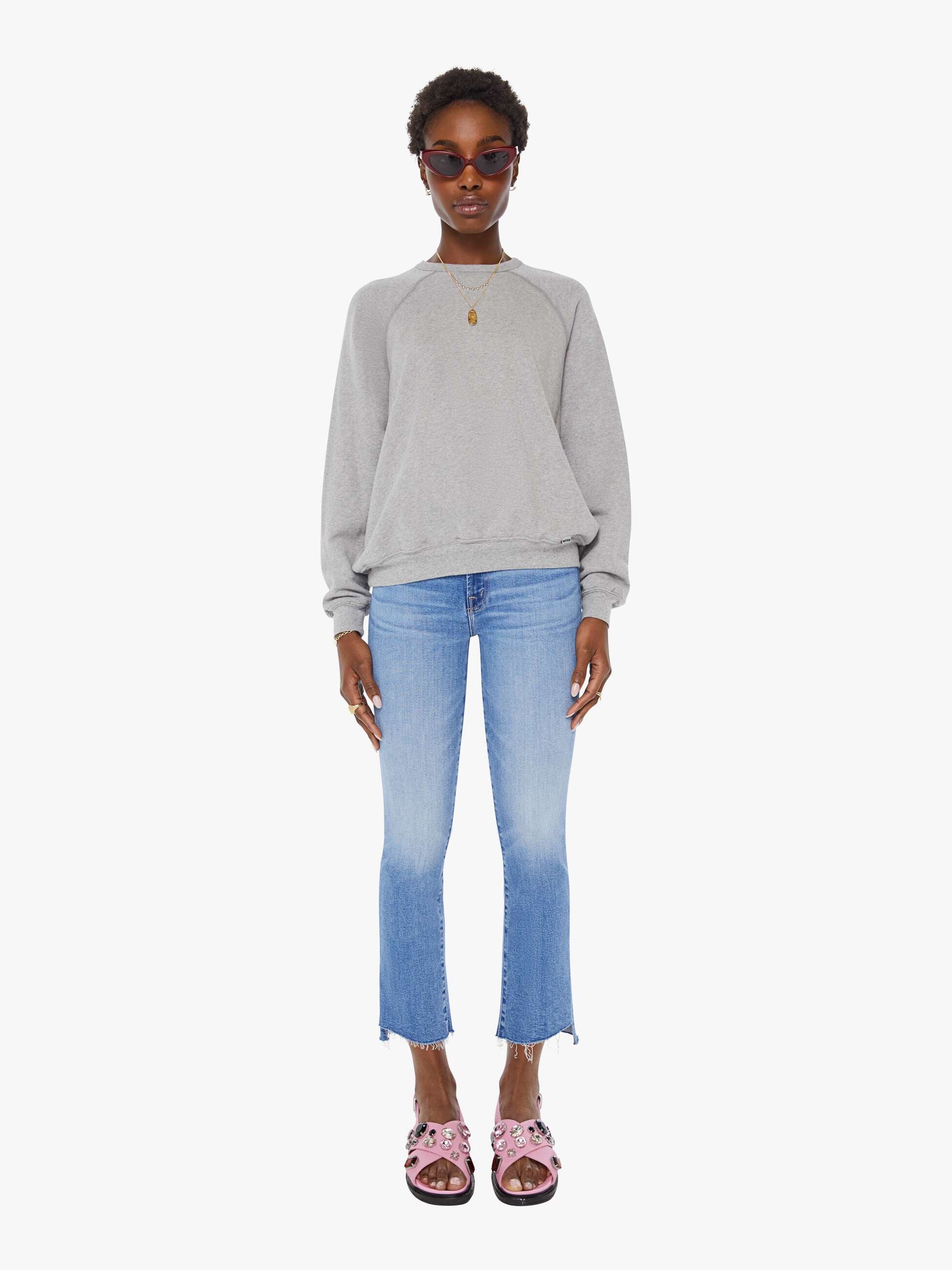 Women The Biggie Concert | Mother Denim Grey (Open)