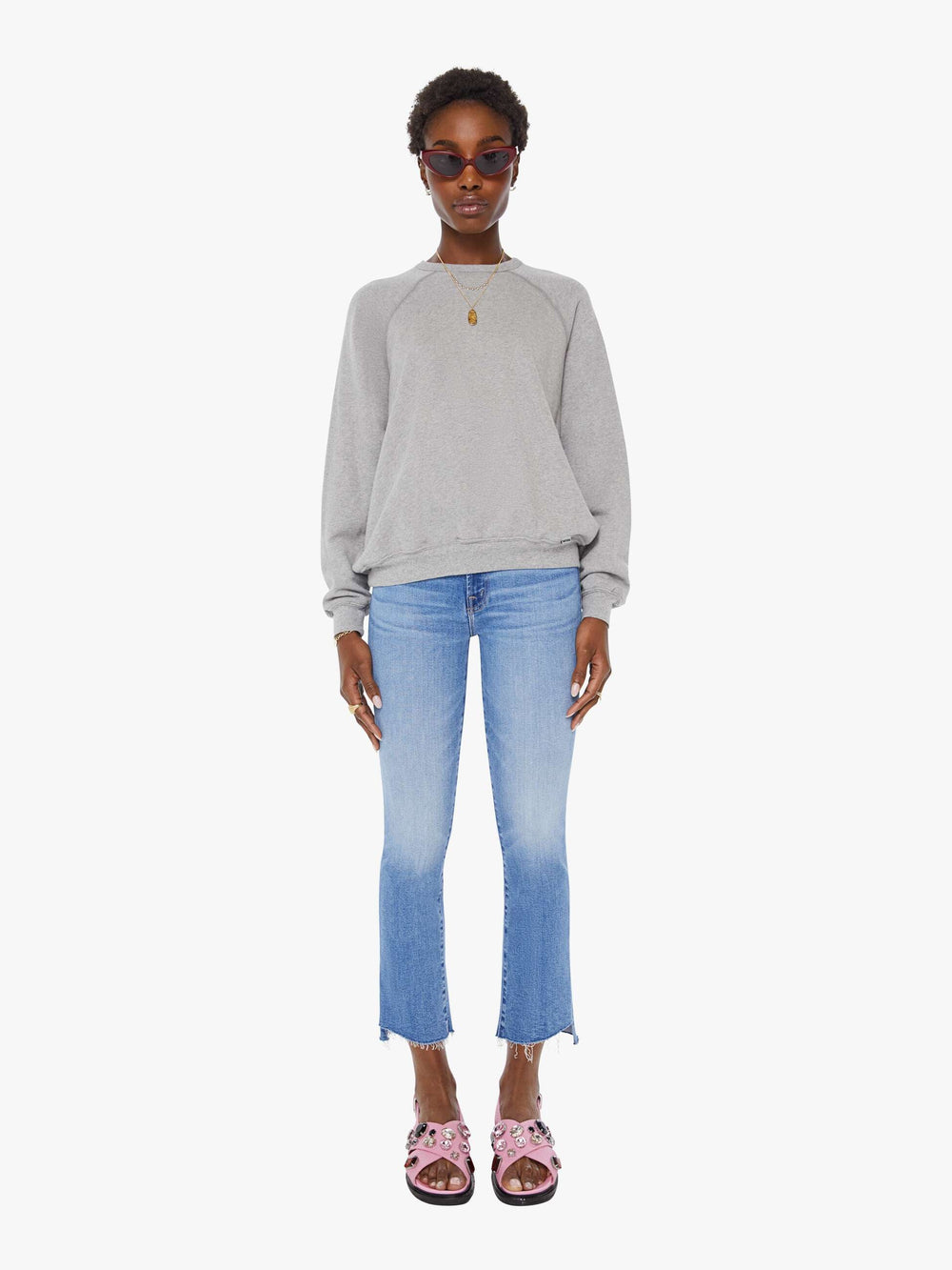 Women The Biggie Concert | Mother Denim Grey (Open)