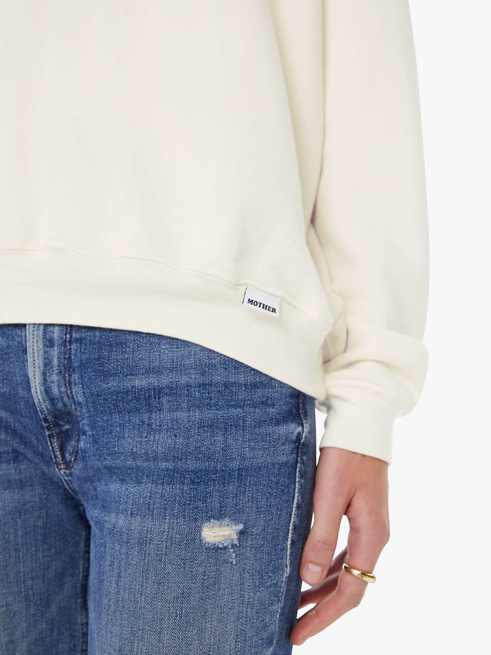 Women The Biggie Concert | Mother Denim White (Open)