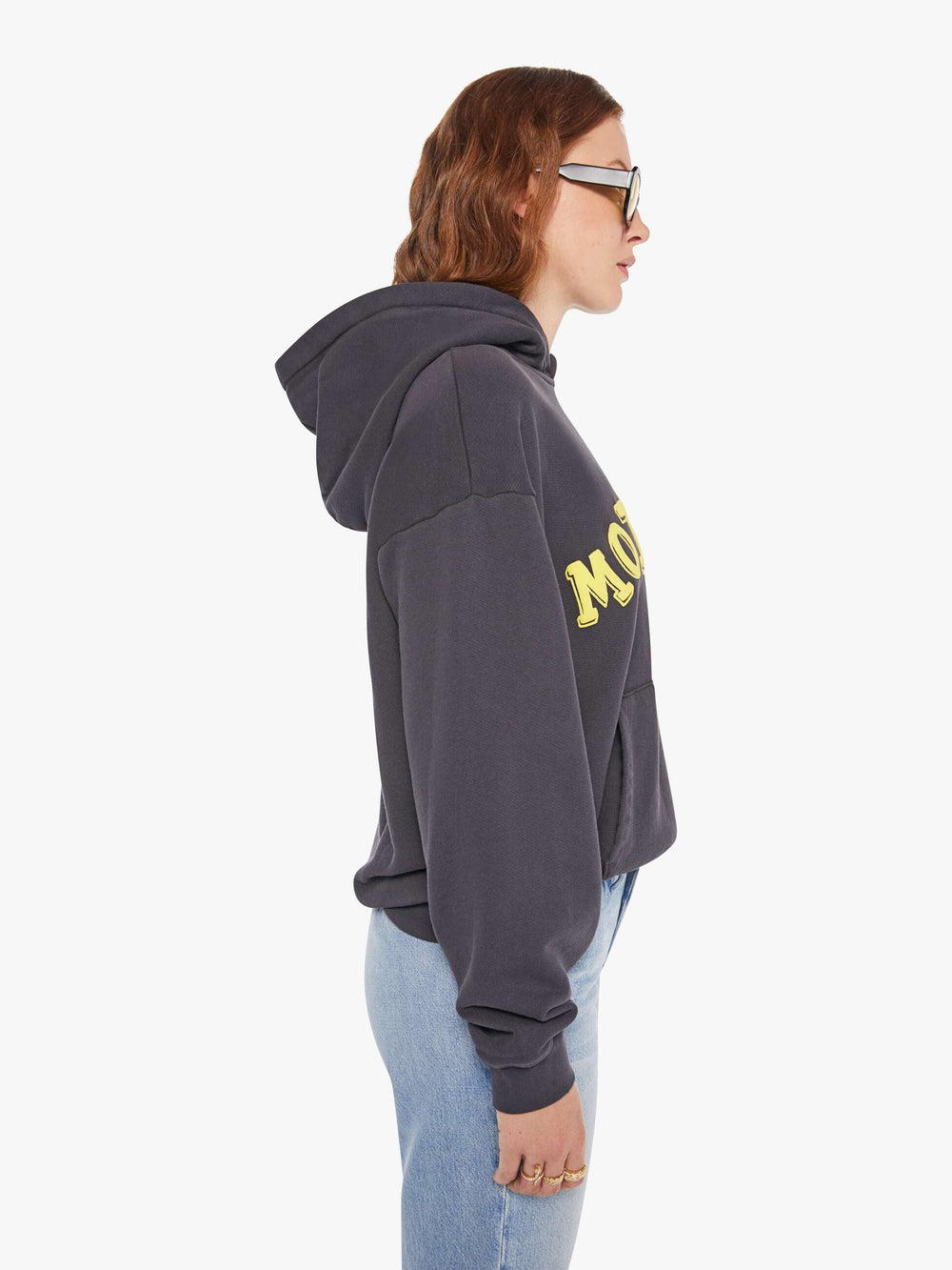 Women The Oversized Hoodie | Mother Denim Black (Charcoal)