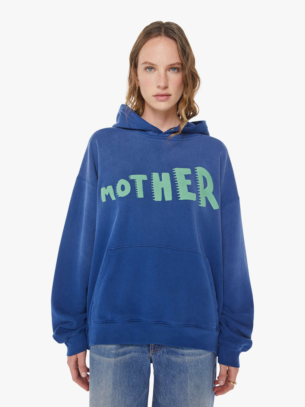 Women The Oversized Hoodie | Mother Denim Blue (Dark)