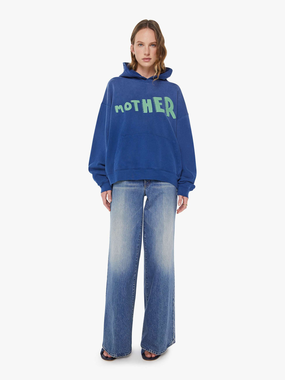 Women The Oversized Hoodie | Mother Denim Blue (Dark)