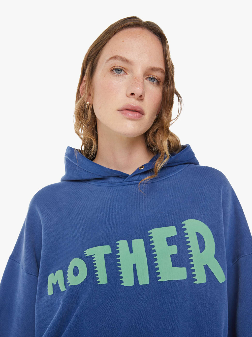 Women The Oversized Hoodie | Mother Denim Blue (Dark)