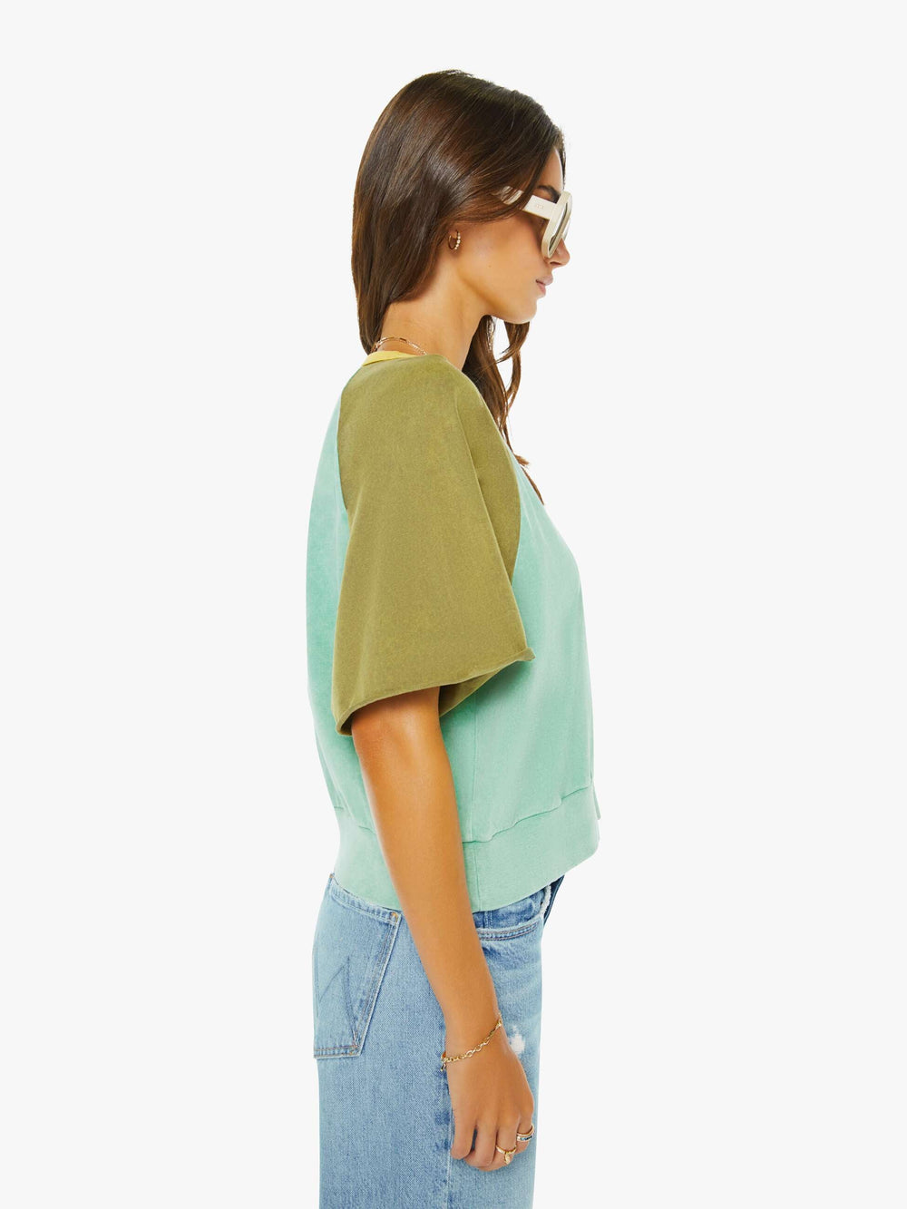 Women The Quick Dip | Mother Denim Green Blue Yellow Multi