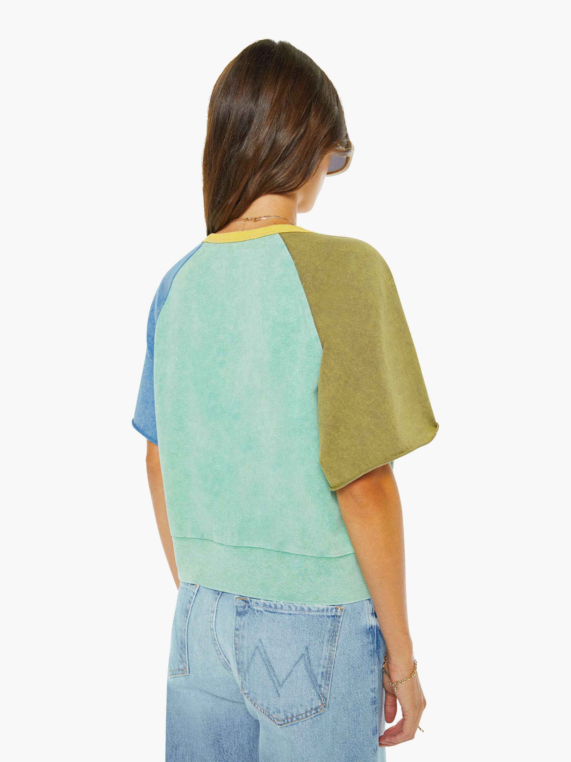 Women The Quick Dip | Mother Denim Green Blue Yellow Multi