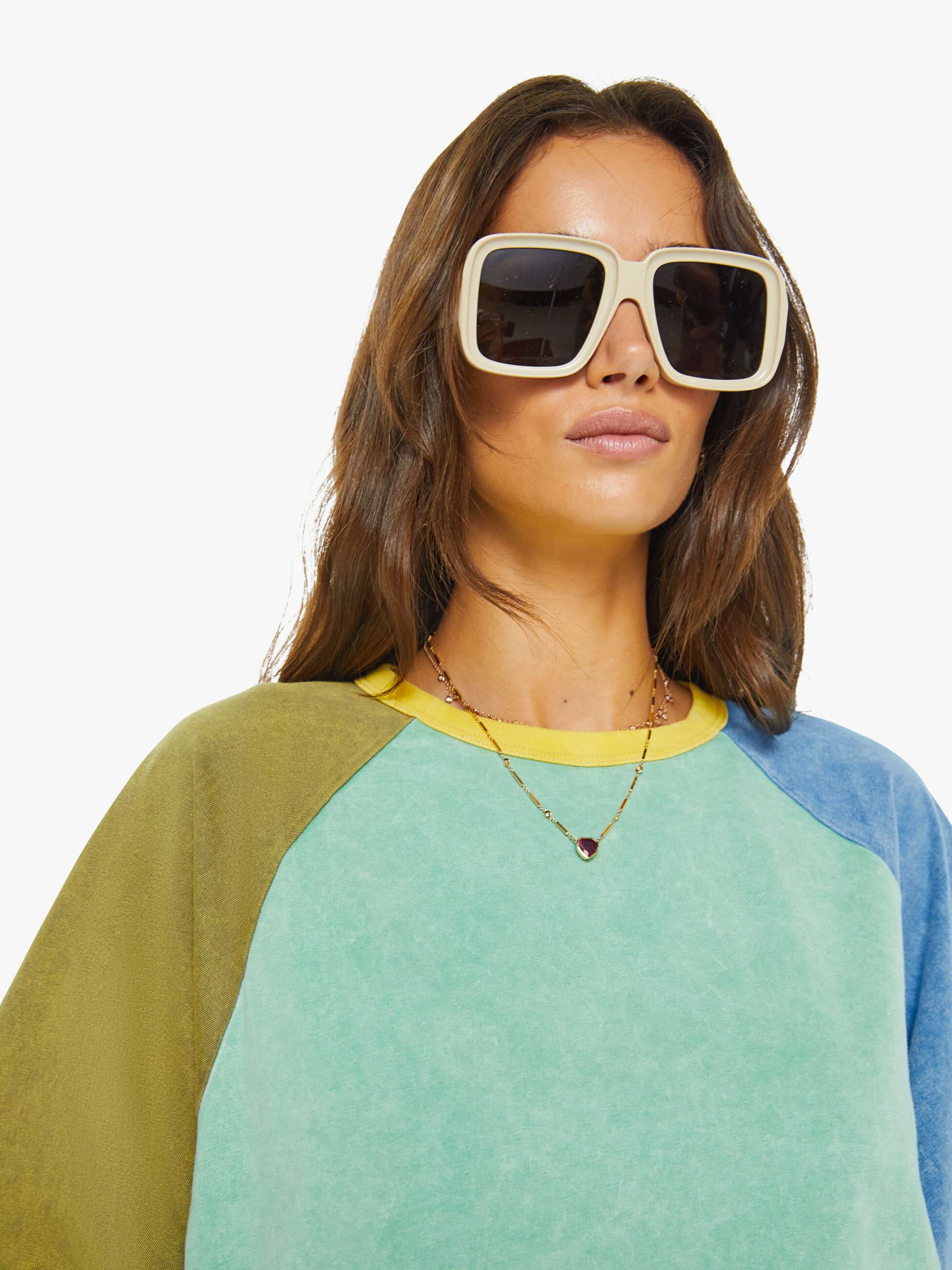 Women The Quick Dip | Mother Denim Green Blue Yellow Multi