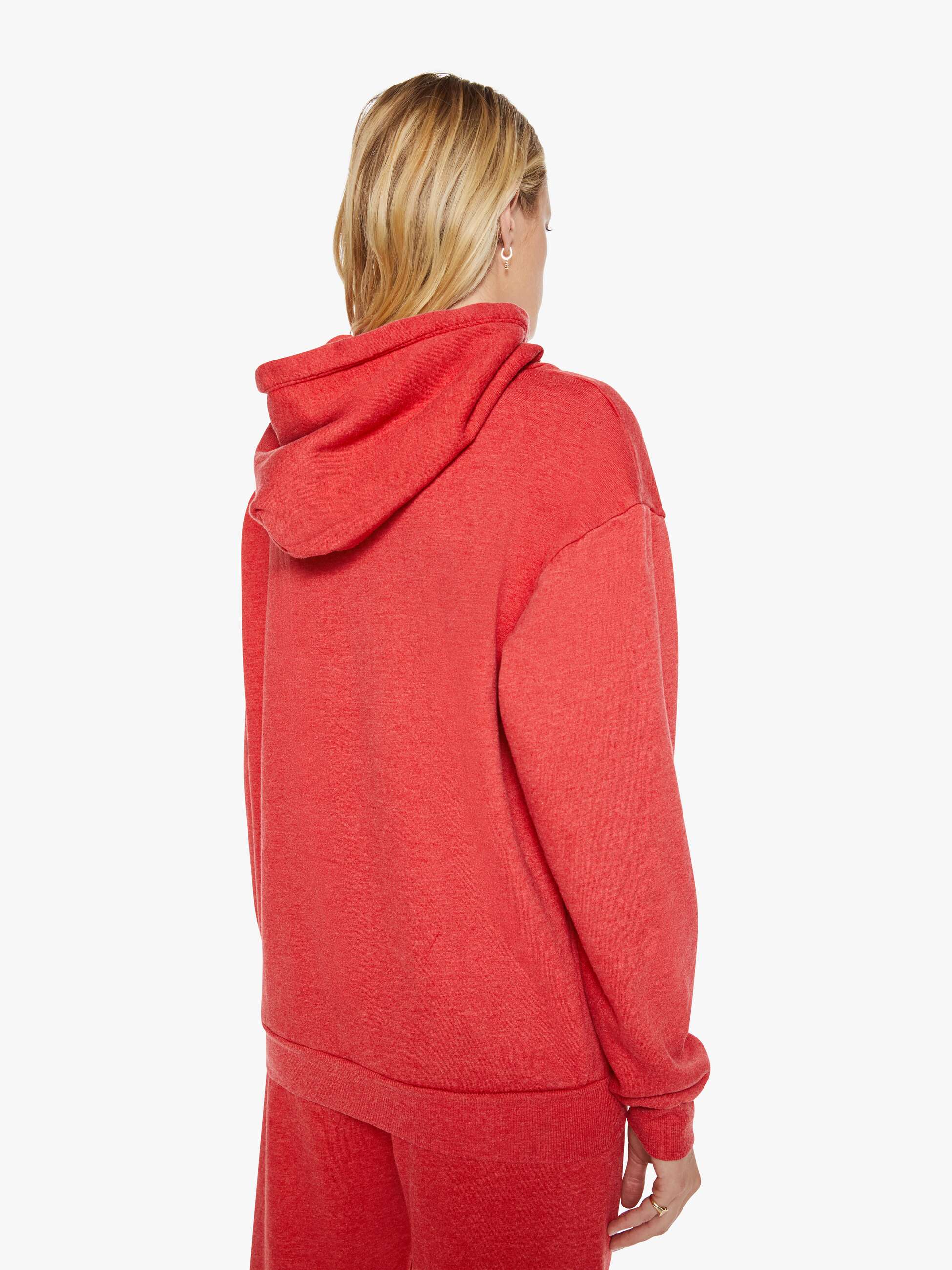 Women SPRWMN Heart Hoodie | Mother Denim Red