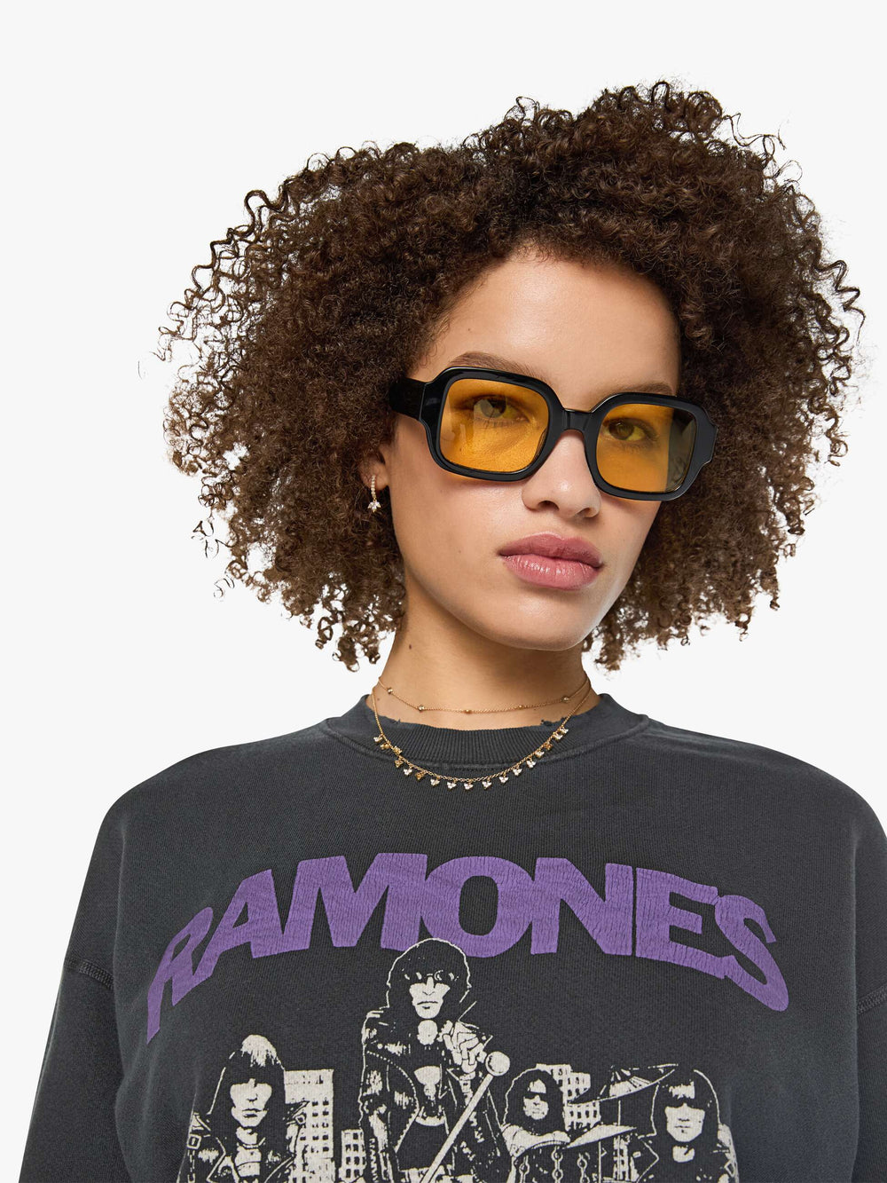 Women MadeWorn Ramones Sweatshirt | Mother Denim Black (Charcoal)